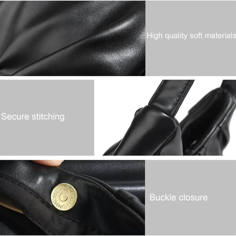 Small Vegan Leather Shoulder Bag Womens Retro Hobo Purse Crossbody